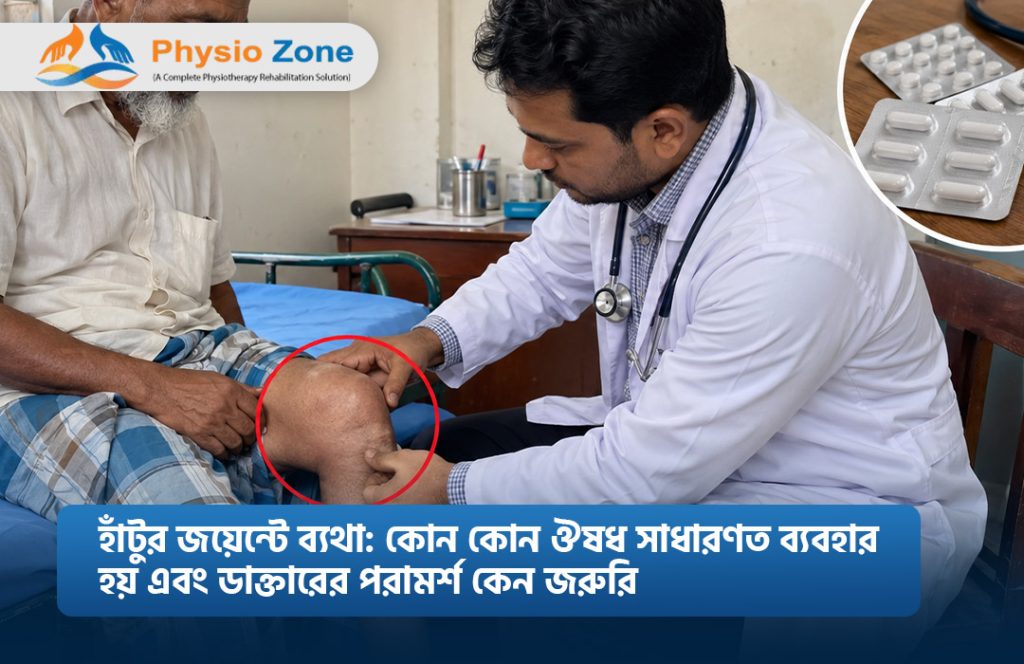 হাঁটুর জয়েন্টে ব্যথা: কোন কোন ঔষধ সাধারণত ব্যবহার হয় এবং ডাক্তারের পরামর্শ কেন জরুরি